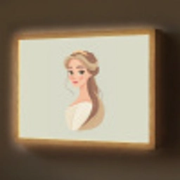 Prinses - Tiara - Groen Light Box met batterij (Wandlamp) middel -z3d_website