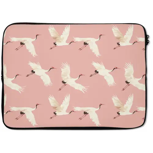 Modern - Kraanvogels - Roze laptophoes neopreen klein 279 -zkaufland3dotto