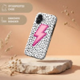 Bliksem - Roze - Stippen Toughcase MagSafe Apple iPhone 17 klein -USP_RandenV_DE
