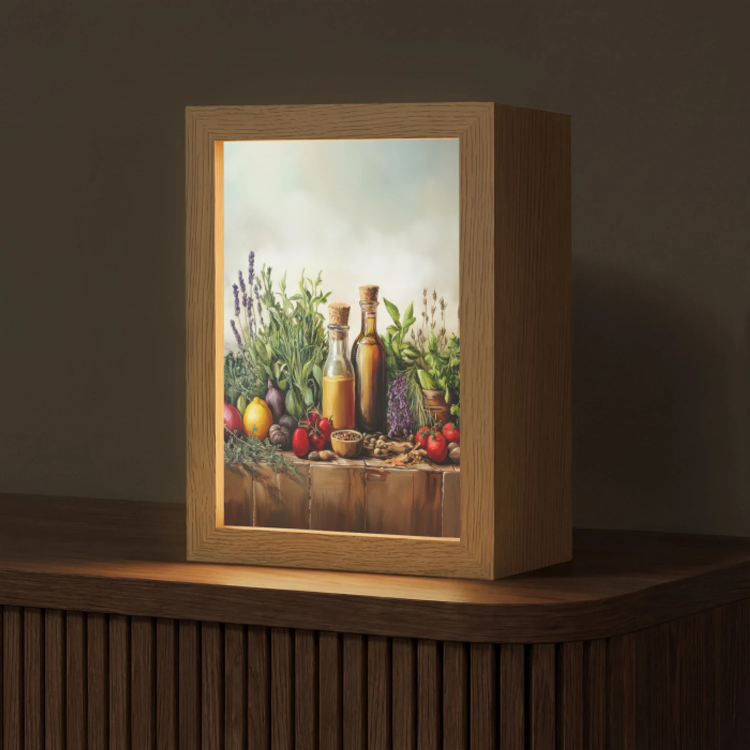 Stilleven - Kruiden - Specerijen - Fruit - Kleurrijk Light Box met kabel (Tafellamp) klein -z3d_website