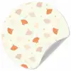 Zee - Dieren - Schelpen - Sinaasappel Wandcirkel behangsticker klein 186 -3d
