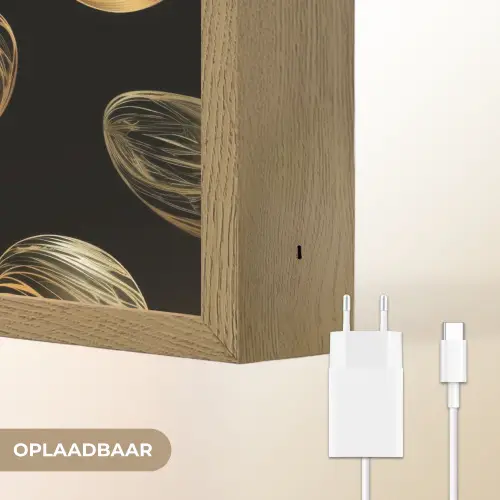Eieren - Goud - Patroon Light Box met batterij (Wandlamp) middel -USP_websiteoplaadbaarNL