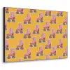 Geel - Rolschaatsen - Patroon Textielframe - compleet frame klein 947 -3d