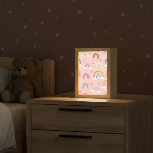 Regenboog - Patroon - Pastel Light Box met kabel klein -sfeer1_kind