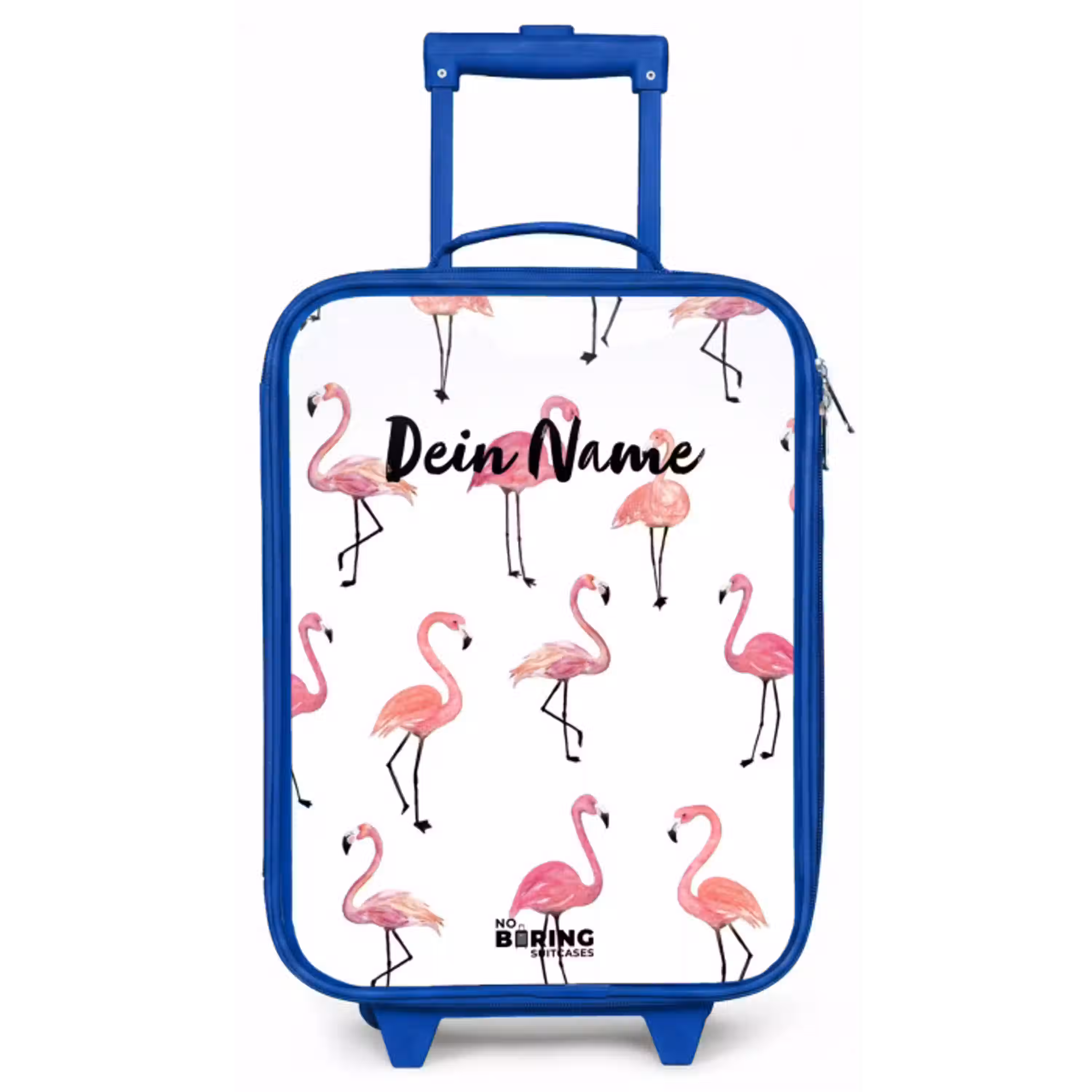 Flamingo feestje Kinderkoffer - Blauw klein -zz3dotto
