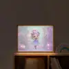 Fee - Paars - Sprookje Light Box met batterij (Wandlamp kind) middel -sfeer1_kind