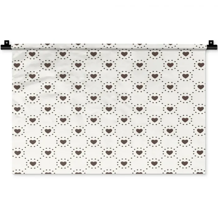Stippen - Hart - Patroon Wandkleed katoen klein 269 -zz3d