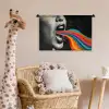 Mond - Golven - Regenboog Wandkleed katoen klein -wsfeer5_kind