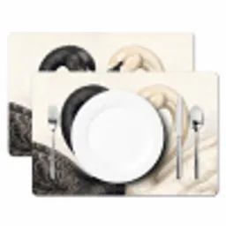 Zwanen - Hartvorm - Dieren Placemat vinyl groot -zzsfeer2_Kitchenyeah-website