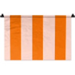 Strepen - Modern - Oranje Wandkleed katoen klein 269 -zz3d