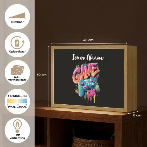 Controller - Game - Graffiti - Tekst Light Box met batterij (Wandlamp kind) middel -USP_websiteoverzichtNL
