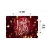Jingle - Bells - Kerst - Rood Placemat vinyl groot -specs