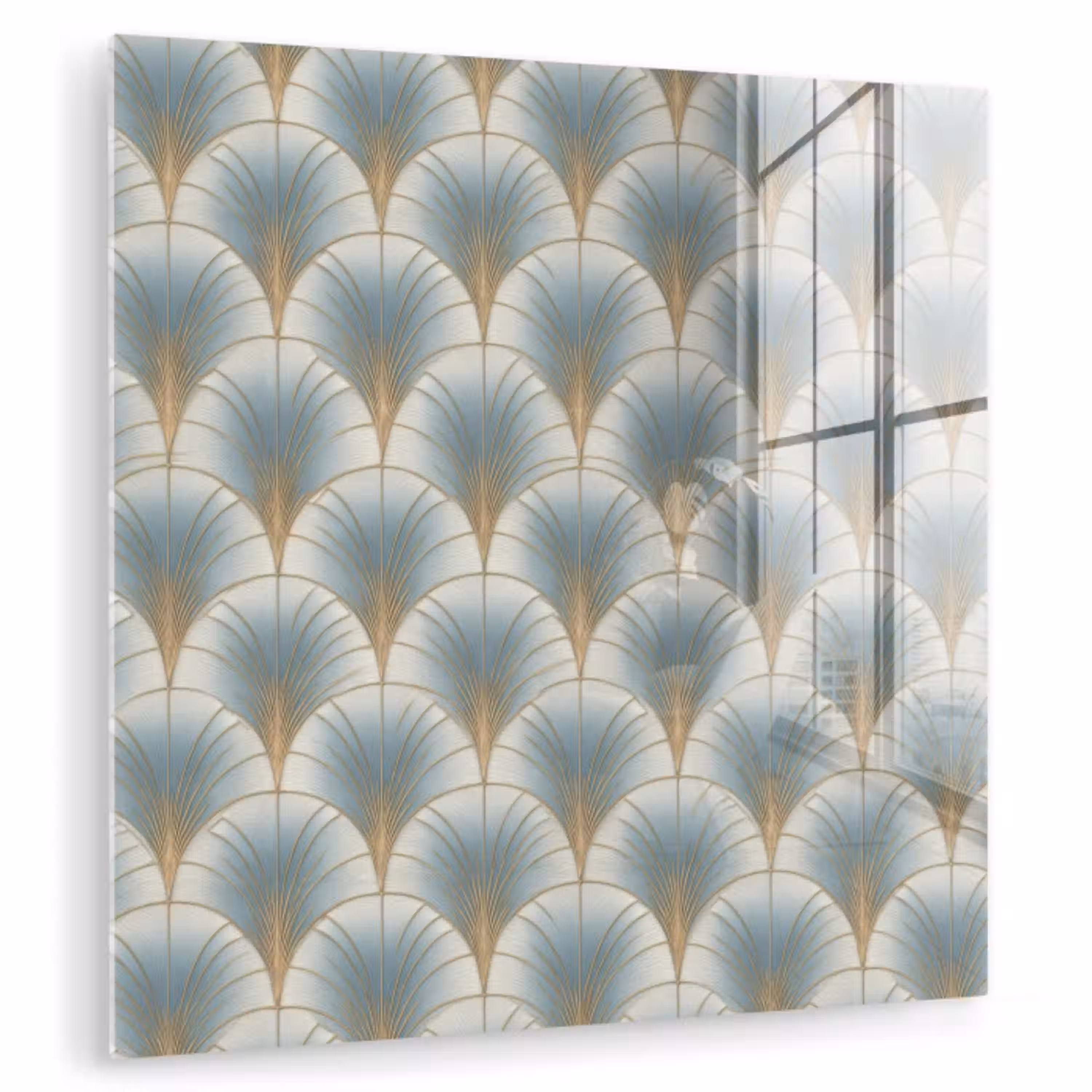Waaier - Klassiek - Blauw plexiglas 5mm klein 11 -zzzproduct_nieuw