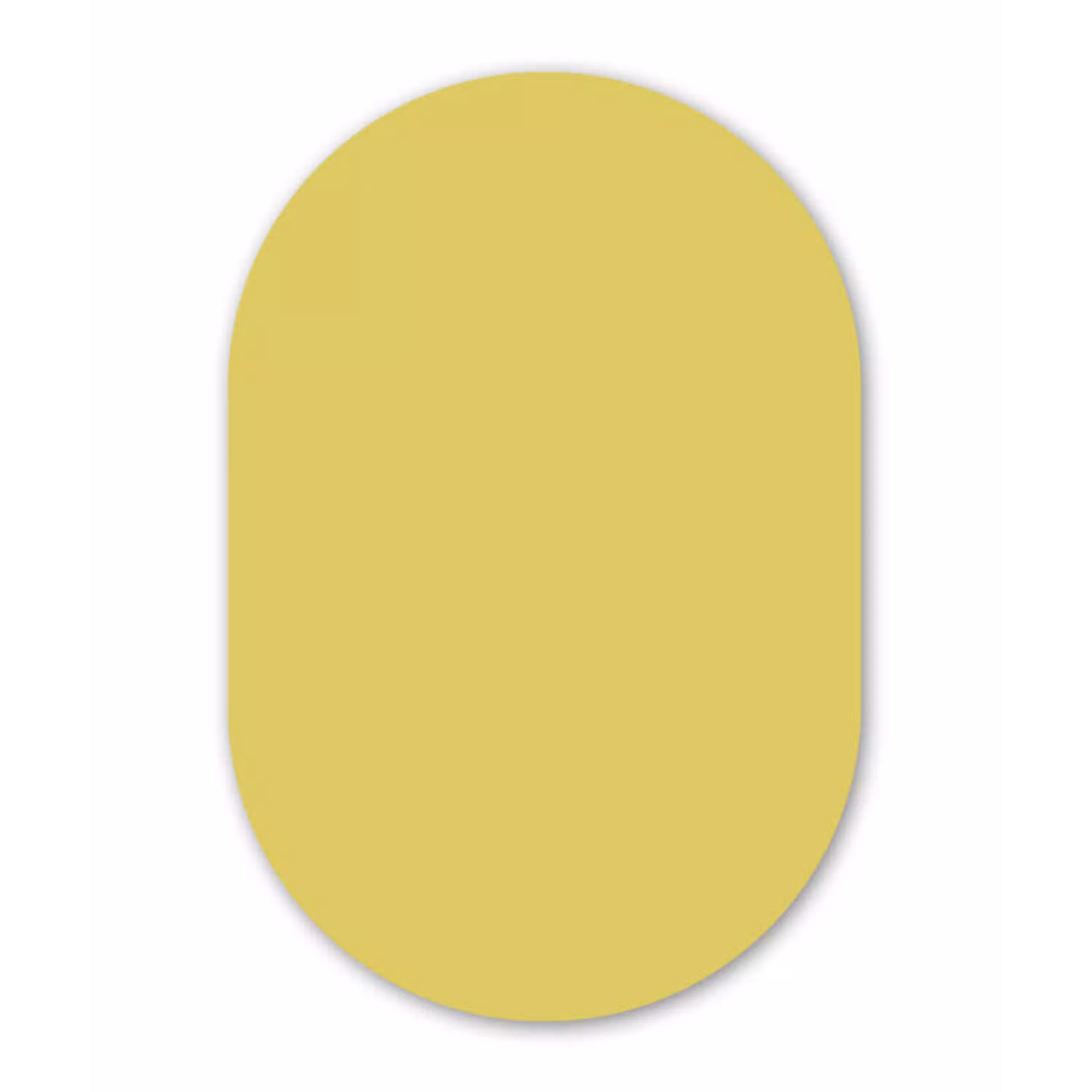 Golden - Ochre - Geel Wandcirkel Ovaal Aluminium middel 839 -3d