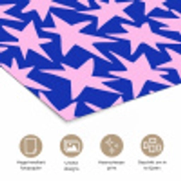 Modern - Sterren - Blauw poster papier klein 62 -closeup_NL