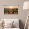 Wijngaard - Zonsondergang - Landschap Wandkleed katoen klein -sfeer4