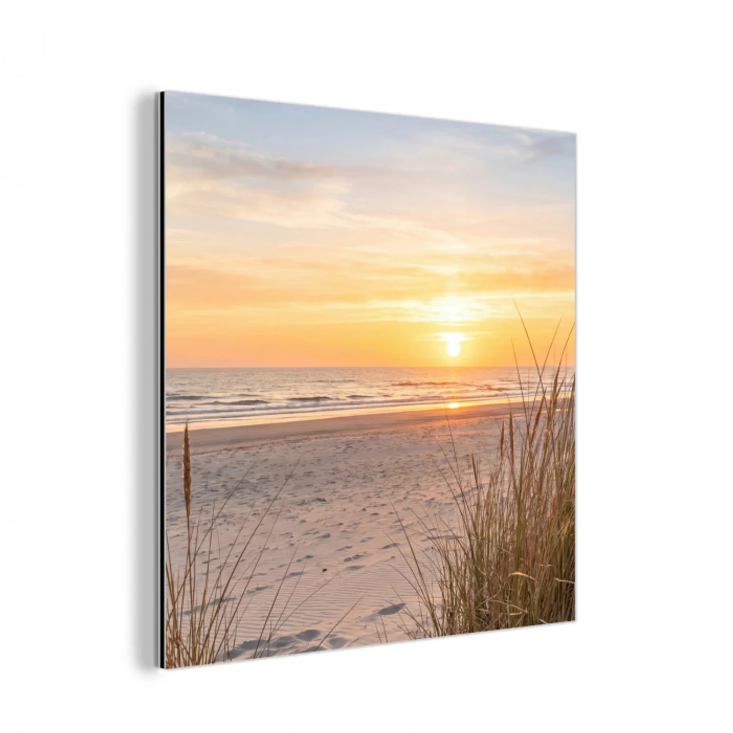 Zonsondergang - Duinen - Zee aluminium wit klein -3d