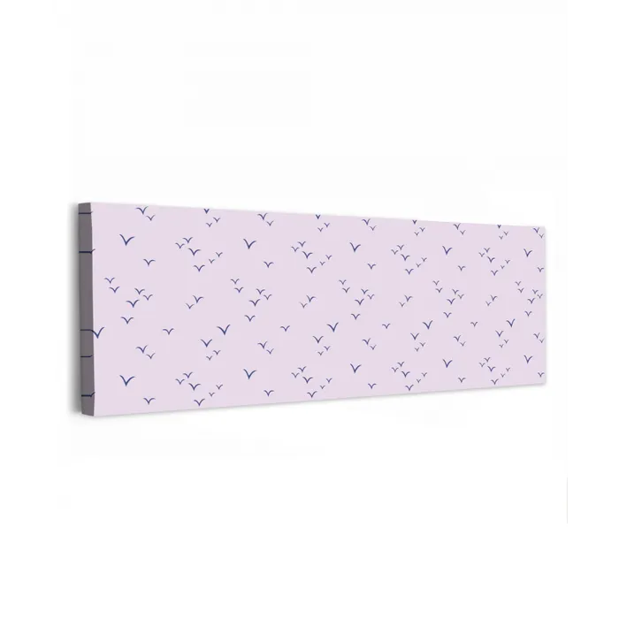 Lila - Vogels - Blauw canvas 2cm klein 828 -z3d
