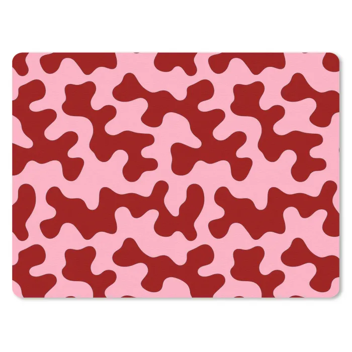 Modern - Abstract - Rood muismat rubber klein 262 -3d