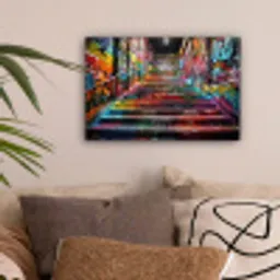 Trap - Graffiti - Kleuren - Kunst canvas 2cm klein -sfeer1