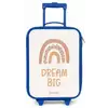 Regenboog met de quote 'Dream Big' Kinderkoffer - Blauw klein -zz3dotto