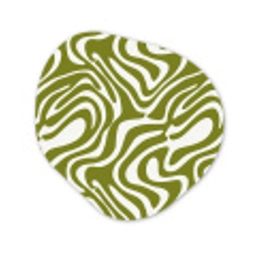 Lijnpatroon - Groen - Organisch Wandcirkel Organisch Aluminium middel 851 -3d