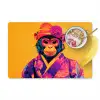 Aap - Kimono - Bloemen - Hoofdtooi Placemat vinyl groot -zzzproduct_Kitchenyeah-website