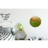 Lente - Bloemen - Rood - Klaproos - Gras - Groen Wandcirkel aluminium klein -kinderkamer