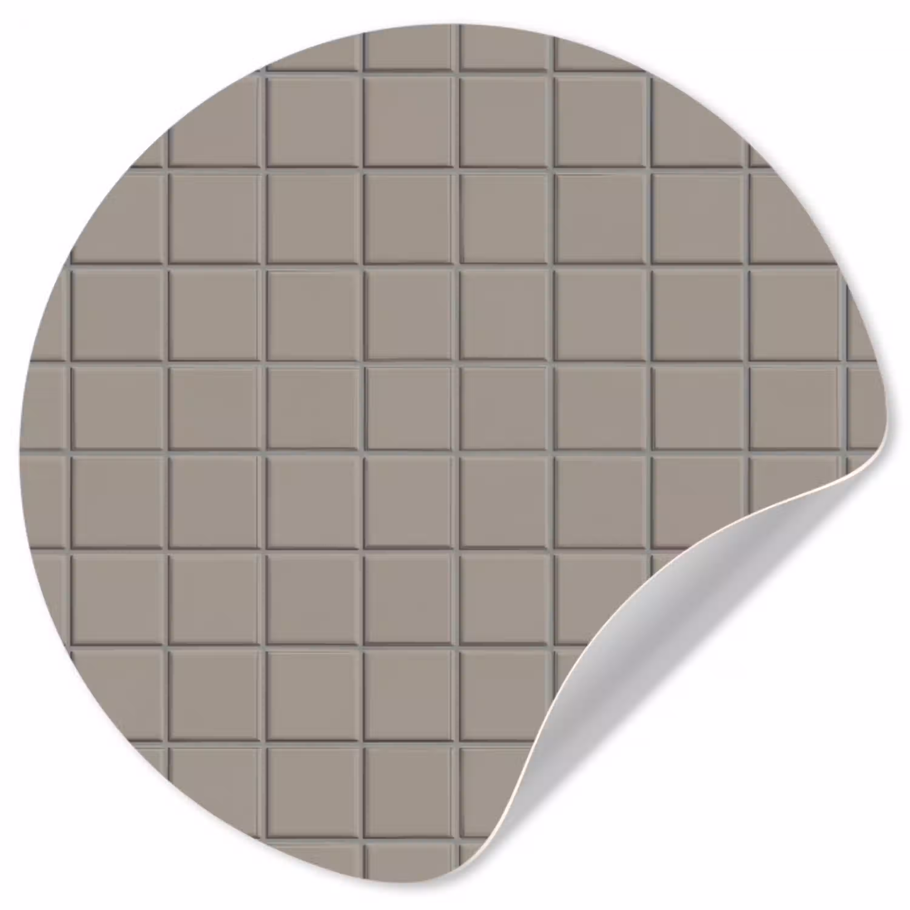 Tegel - Patroon Kiezel - Grijs Wandcirkel behangsticker klein 186 -3d