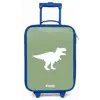Groen met T-rex dino Kinderkoffer - Blauw klein -zz3dotto