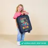 Dino - Groen - Raket - Sterren Kinderkoffer - Zwart klein -sfeer2_UK