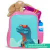 Dino - Zonnebril - Blauw Kinderrugzak - Roze middel -inhoud_NL