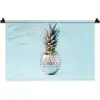 Blauw - Ananas - Disco - Discobal Wandkleed katoen klein -zz3d