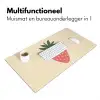 Aardbei - Minimalistisch - Rood - Fruit Muismat XXL klein -sfeer4