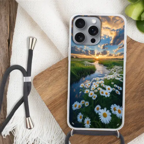 Beekje - Landschap - Margriet Hoesje iPhone 16 Pro Max met koord klein -sfeer4