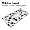 Lijnen - Gezichten - Zwart - Wit Muismat XXL klein 681 -sfeer4