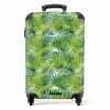 Palm bladeren patroon licht groen NBS - Handbagage koffer - Volwassenen Unisex middel -productfoto_recht