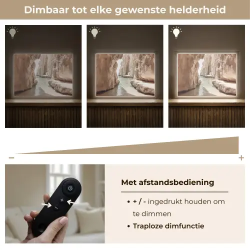 Rotsen - Zee - Zand - Kloof Light Box met batterij (Wandlamp) middel -USP_dimbaarNL