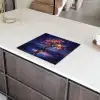 Kosmisch - lichtboom - Kerst - Kleurrijk Inductie beschermer vinyl 3mm middel -sfeer8