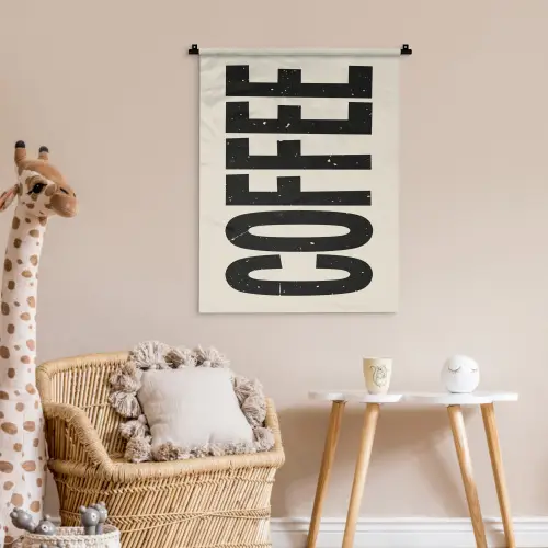 Japandi - Koffie - Decoratie - Vintage Wandkleed katoen klein -wsfeer5_kind