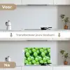 Druiven - Groen - Druppels keuken achterwand spatscherm klein 900 -voor_na_NL