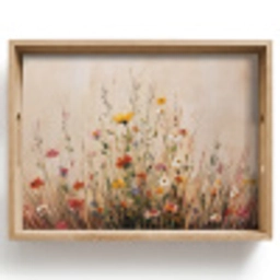 Wilde bloemen - Penseelstreken - Rustgevend Dienblad Rechthoek middel -z3d_shopping