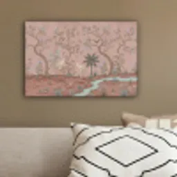 Nostalgisch - Reigers - Roze canvas 2cm klein -sfeer3