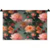 Dahlia - Bloemen - Patroon Wandkleed katoen klein 269 -zz3d