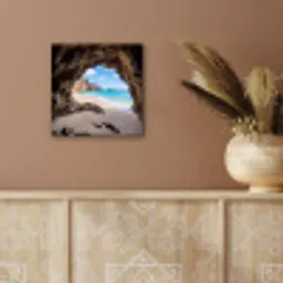 Grot - Strand - Zee - Blauw aluminium wit klein -sfeer4