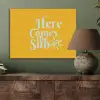 Geel - Blauw - Here comes the sun PET vilt klein -sfeer2