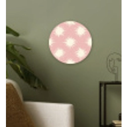 Zonnen - Patroon - Roze Wandcirkel kunststof plaat 5mm dik klein 188 -sfeer3