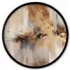 Modern - Bruin - Abstract - Beige Fotolijst rond zonder passe partout klein -3d