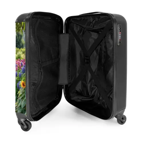 Tuinpad met bloemen NBS - Handbagage koffer - Kinderen Unisex middel -binnenkant