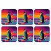 Ijsschots - Pinguïn - Abstract - Lucht onderzetter kurk middel -3d